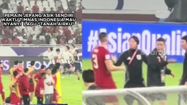 Pemain Jepang Latihan Jelang Timnas Indonesia Nyanyikan Lagu 'Tanah Airku', Jay Idzes Turun Tangan