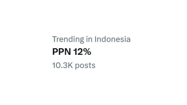 Trending Topic X Indonesia PPN. [tangkapan layar]