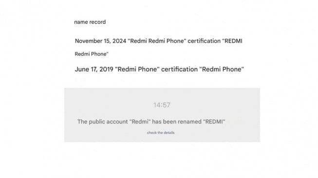 Pengubahan nama Redmi. [Xiaomitime]