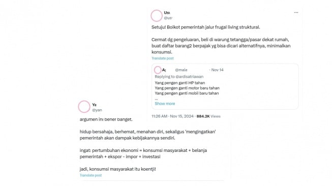 Cuitan warganet soal kenaikan PPN. [tangkapan layar]