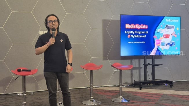 Media Update Loyalty Program di MyTelkomsel di Jakarta, Senin (18/11/2024). [Suara.com/Dythia]