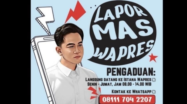 Poster layanan aduan kepada Wakil Presiden (Instagram/Gibran RR)