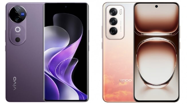 Perbandingan Spesifikasi Vivo V40 5G vs OPPO Reno12 5G, Bagus Mana?