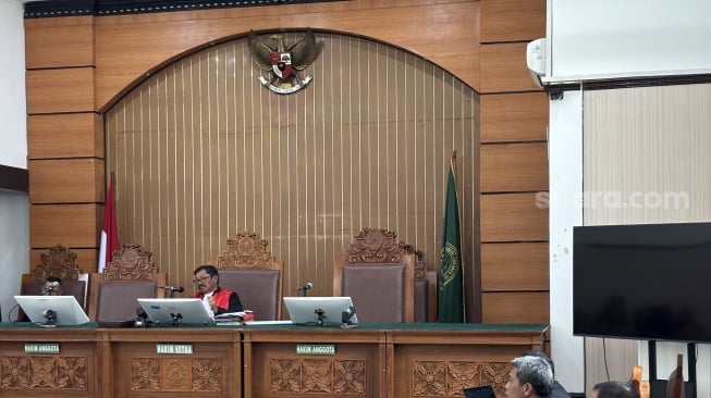 Sidang lanjutan gugatan praperadilan Tom Lembong di Pengadilan Negeri Jakarta Selatan. (Suara.com/Dea)