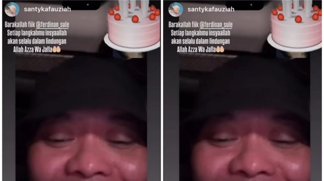 Santyka Fauziah peringati hari lahir Sule (Instagram/@santykafauziah)