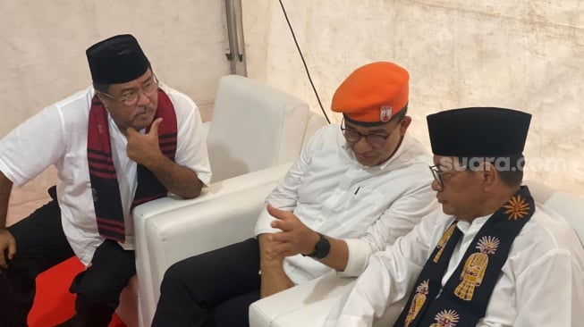 Anies Baswedan ikut berkampanye untuk pasangan Cagub-Cawagub Pramono Anung-Rano Karno di Pilkada Jakarta. (Suara.com/Faqih)