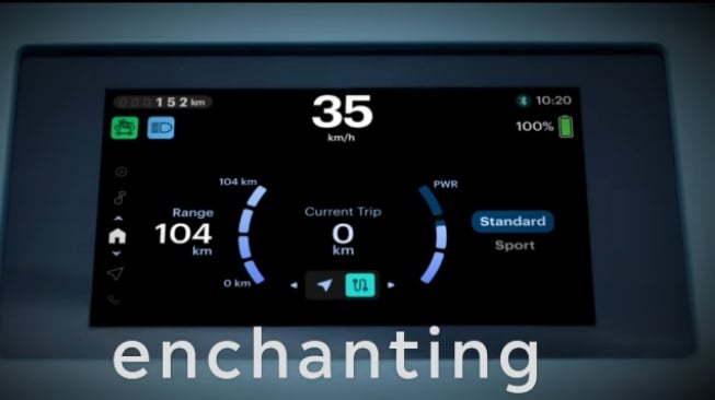 Panel instrumen digital pada motor listrik Honda terbaru (Instagram)
