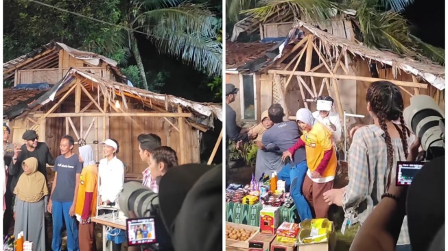 Insiden pohon tumbang saat Fara Dhilla pandu acara Uang Kaget di Bogor (Instagram/@faradhillala)