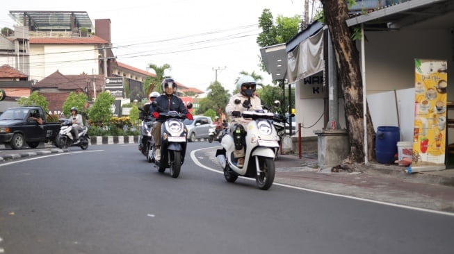 All New Honda Scoopy digeber di jalanan Bali pada Kamis (21/11/2024). [Dok Astra Honda Motor]