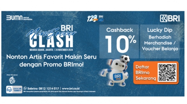 Nonton Artis Favorit BRI Mini Soccer Clash Makin Seru dengan Promo BRImo!