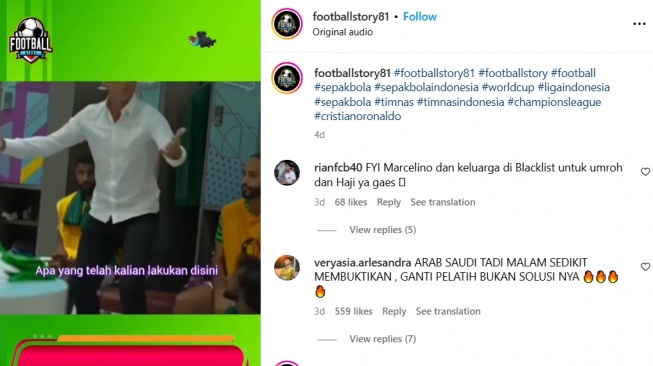 Cek Fakta: Arab Saudi Batasi Kuota Haji Indonesia, Gara-gara Kalah 2-0 di Kualifikasi Piala Dunia [Instagram]