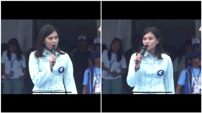 Potret Benneisha Edelyn temani Sherly Tjoanda kampanye [TikTok]