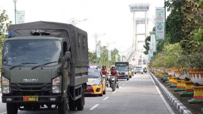 Jaga Keamanan Masa Tenang Pilkada, Polres Siak-Instansi Terkait Patroli Skala Besar