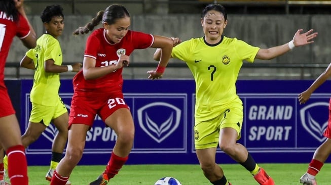 Timnas Putri Indonesia vs Malaysia. (DOk. Flashcore)