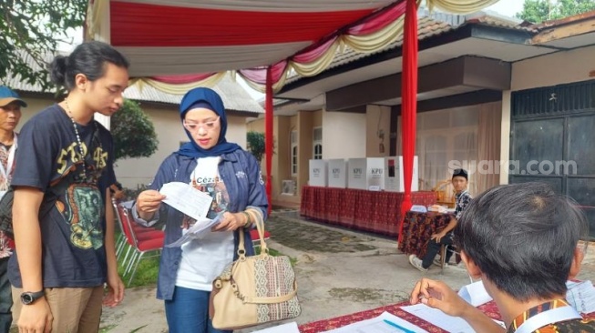 Dharma Pongrekun Nyoblos di Cilandak, Nuansa Merah Putih Jadi Tema TPS 31