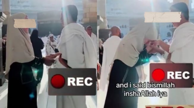 Viral Wanita Umrah Bareng Teman Pria hingga Dilamar di Depan Kabah: Netizen Langsung Meradang!