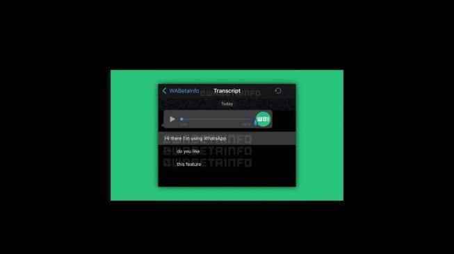 Fitur transkrip voice note WhatsApp. [WABetaInfo]