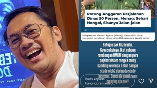 Hanung Bramantyo Setuju Menteri Agama Potong Anggaran Perjalanan Dinas: Saya Saksinya...