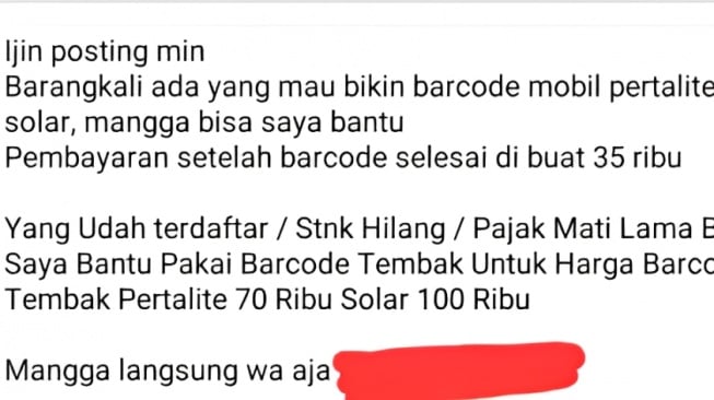 Jasa pembuatan barcode MyPertamina dengan tarif murah meriah (X)