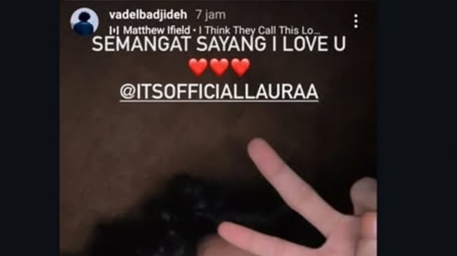 Vadel Badjideh menyemangati Laura Meizani (Instagram)