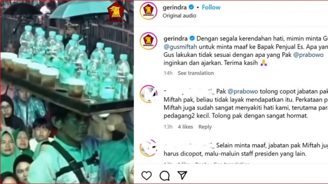 Dari Panggung ke Kecaman Publik, Gerindra Minta Gus Miftah Minta Maaf ke Penjual Es Teh