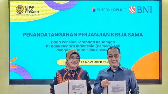 BNI dan Bumi Siak Pusako Jalin Kerja Sama Beri Solusi Masa Pensiun Karyawan