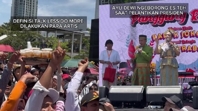 Aksi pesohor borong es teh viral lagi. (TikTok)