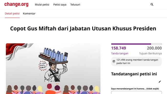 Beredar Petisi Copot Jabatan Gus Miftah dari Utusan Khusus Presiden, 150 Ribu Orang Tanda Tangan dalam Sehari