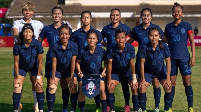 Timnas Wanita Kamboja di Piala AFF Wanita 2024. (Dok. FFC)