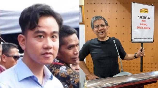 Diduga Sindir Usaha Gibran, Foto Rocky Gerung Tertawa depan Poster 'Mari Korupsi Bareng-bareng' Viral: Ternyata..