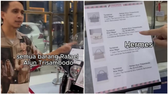 Barang branded Rafael Alun yang dilelang [TikTok]