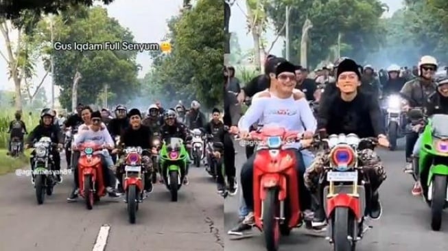 Adab Mirip Gus Miftah, Video Gus Iqdam Konvoi Geber-geber Motor Jadi Gunjingan