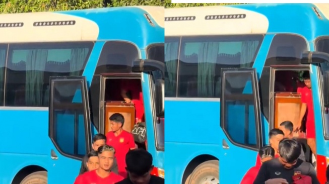 Perbedaan Bus Timnas Indonesia dengan Laos, Netizen Merasa Kasihan