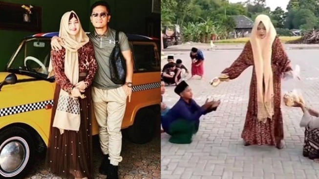 Adab Ning Astuti Istri Gus Miftah ketika membagikan roti ke santri jadi sorotan [X]