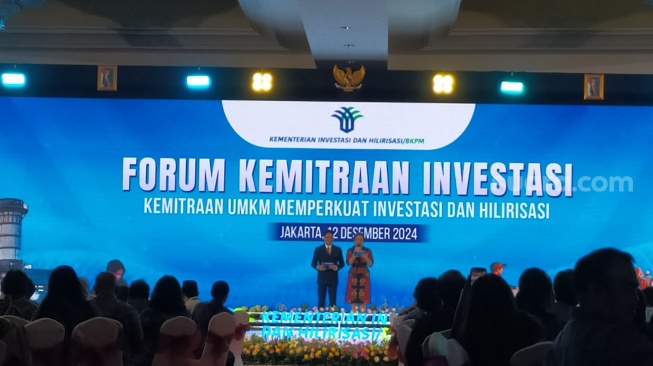 Suasana pembukaan Rakornas Investasi 2024 (Suara.com/CNR ukirsari)