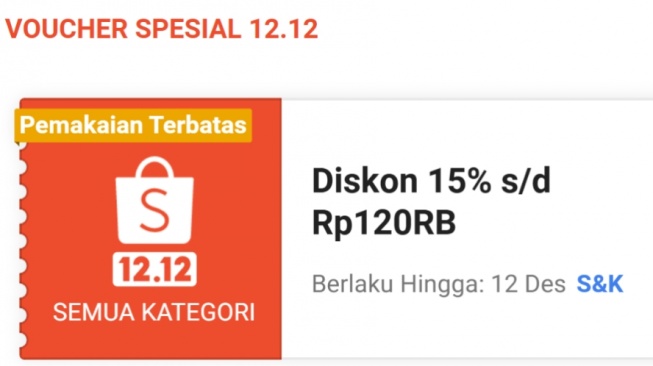 12 Kode Voucher Shopee 12.12, Langsung Klaim Dapat Diskon Besar-besaran