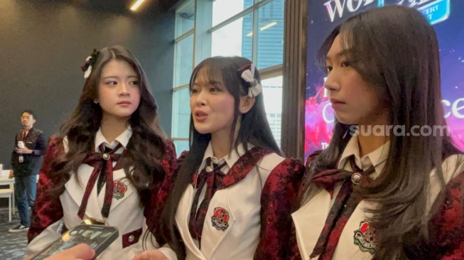 Christy JKT48, Feni JKT48 dan Jessi JKT48. [Suara.com/Rena Pangesti]