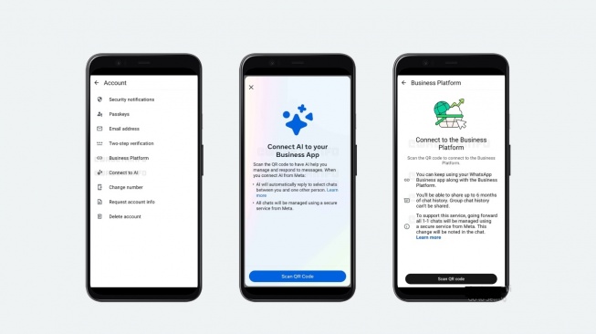 Fitur baru WhatsApp, koneksi bisnis dan balasan AI. [WABetaInfo]