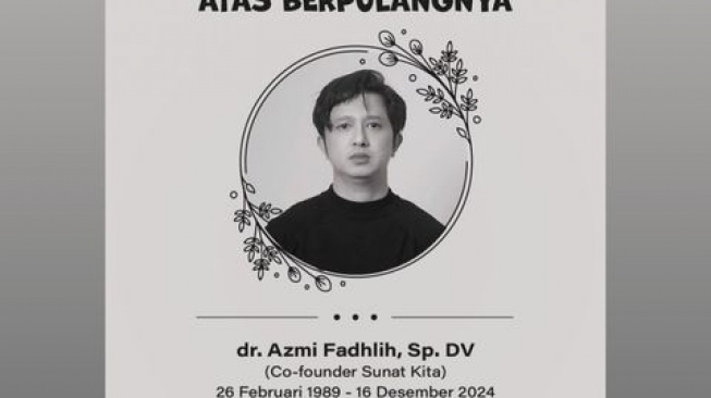 dr Azmi Fadhlih meninggal dunia, ini kata Arief Muhammad.[Instagram]