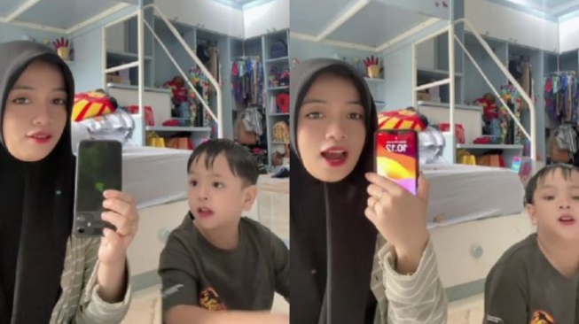 Fuji hadiahi pengasuh Gala Sky HP. [TikTok]