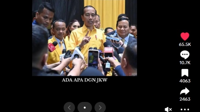 Cek Fakta Jokowi gantikan Bahlil jadi ketum Golkar (Tiktok)