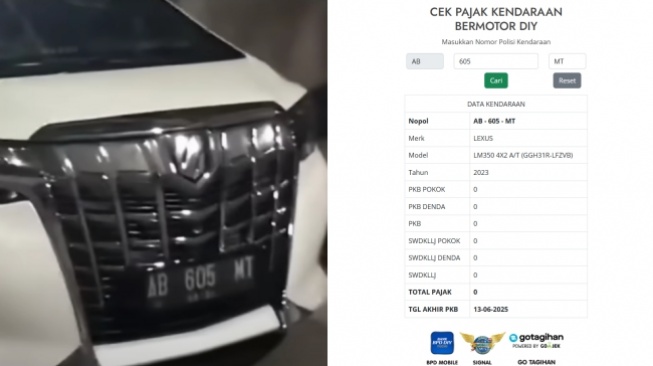 Plat nomor mobil Gus Miftah. (Youtube/BB Oto)