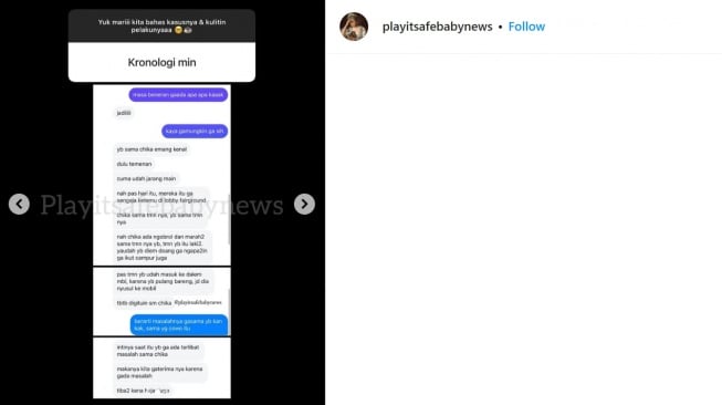 Kronologi Chandrika Chika melakukan penganiayaan (Instagram/@playitsafebabynews)