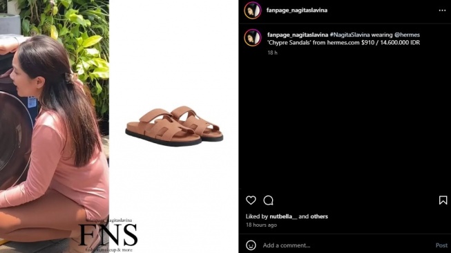 Sandal Nagita Slavina. (Instagram/fanpage_nagitaslavina)