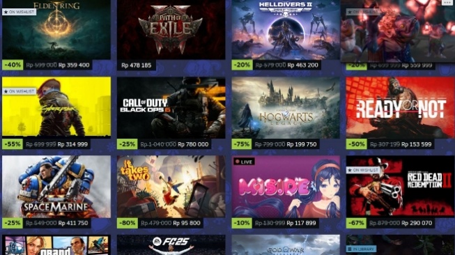 Diskon game PC di Steam. [Steam]