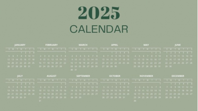 Kalender 2025 Lengkap dengan Pasaran Jawa, Ini Jadwal Jumat Legi