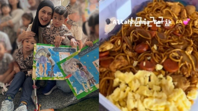 Paula Verhoeven Bagi-bagi Mie Goreng di Sekolah Kiano dan Kenzo, Apa Resepnya agar Enak?