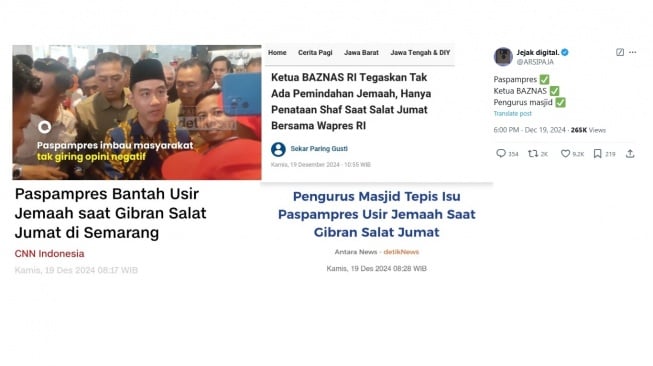 Cuitan warganet soal beberapa pihak yang membela Gibran Rakabuming. [S/@ARSIPAJA]