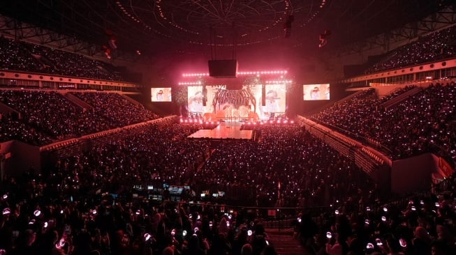 Konser Stray Kids yang digelar di Indonesia Arena, Jakarta pada Sabtu (21/12/2024). (Photo credit: JYP Entertainment).