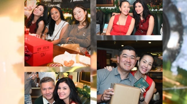 Potret Gading Marten dan Medina Dina di momen Natal. [Instagram/@gadiiing]